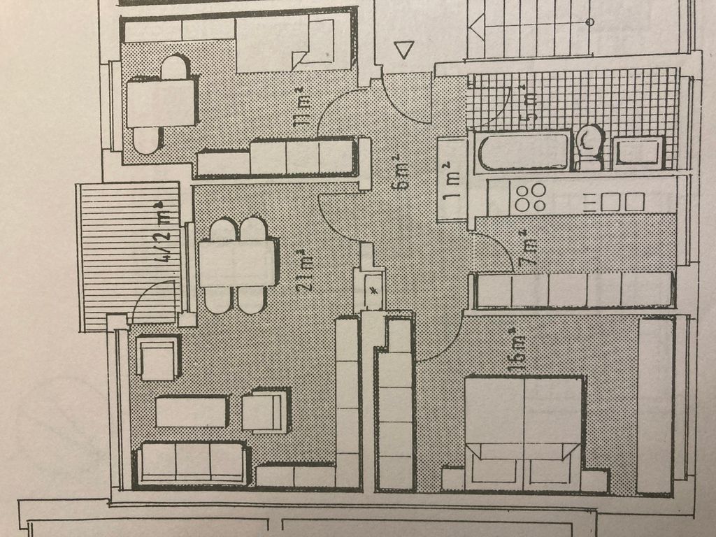 3 Zimmerwohnung im Erdgeschoss mit Balkon & Einbauküche